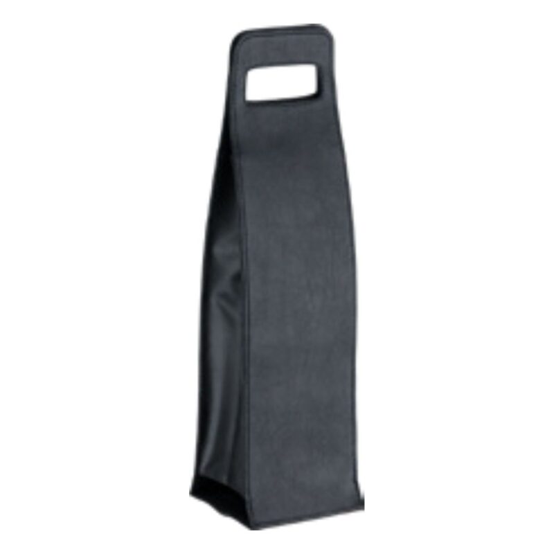 Porta Garrafas em Corino Preto 1 garrafa