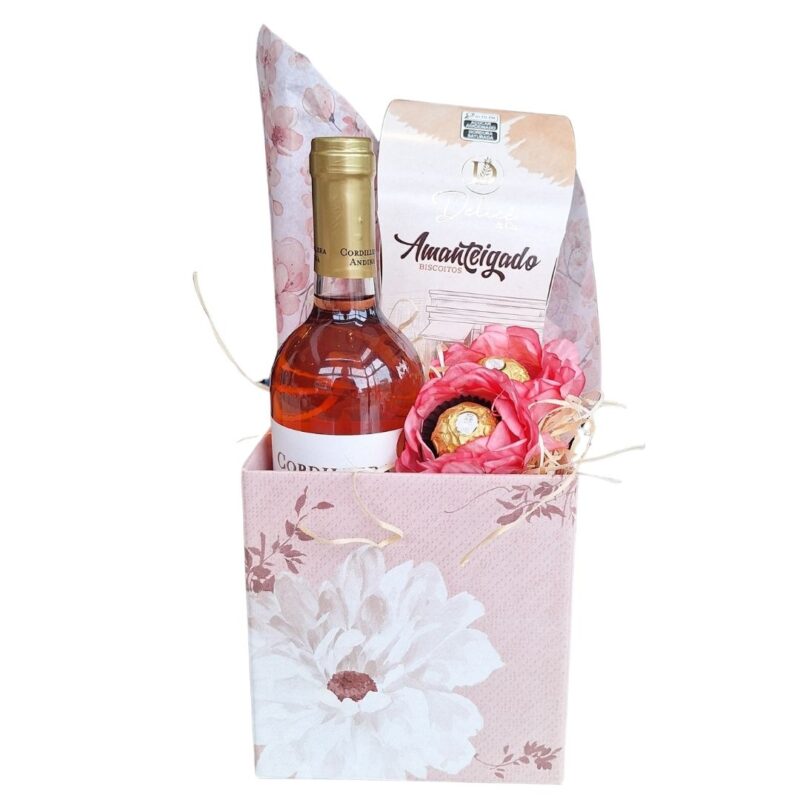 Cesta Cachepot Vinho Rosé