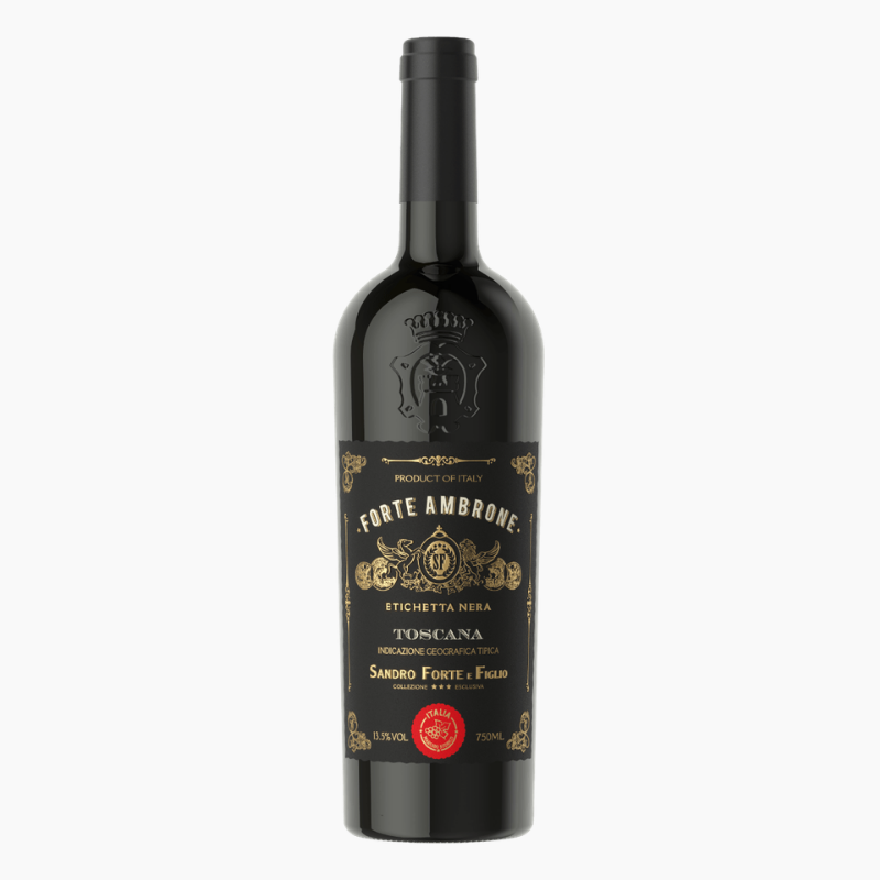 Vinho Tinto Italiano Forte Ambrone Etichetta Nera 750 ml